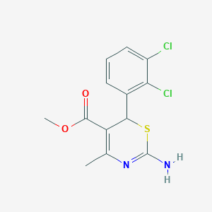 molecular formula C13H12Cl2N2O2S B11200375 methyl 2-amino-6-(2,3-dichlorophenyl)-4-methyl-6H-1,3-thiazine-5-carboxylate 
