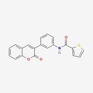 molecular formula C20H13NO3S B11200378 N-[3-(2-oxo-2H-chromen-3-yl)phenyl]thiophene-2-carboxamide 