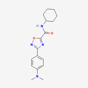 molecular formula C17H22N4O2 B11200396 N-cyclohexyl-3-[4-(dimethylamino)phenyl]-1,2,4-oxadiazole-5-carboxamide 