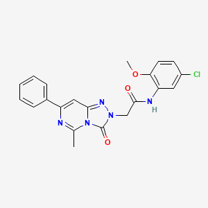 molecular formula C21H18ClN5O3 B11200539 N-(5-chloro-2-methoxyphenyl)-2-(5-methyl-3-oxo-7-phenyl[1,2,4]triazolo[4,3-c]pyrimidin-2(3H)-yl)acetamide 