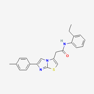 molecular formula C22H21N3OS B11200570 N-(2-ethylphenyl)-2-[6-(4-methylphenyl)imidazo[2,1-b][1,3]thiazol-3-yl]acetamide 