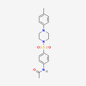 molecular formula C19H23N3O3S B11200572 N-(4-{[4-(4-methylphenyl)piperazin-1-yl]sulfonyl}phenyl)acetamide 