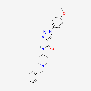 molecular formula C22H25N5O2 B11200779 N-(1-benzylpiperidin-4-yl)-1-(4-methoxyphenyl)-1H-1,2,3-triazole-4-carboxamide 