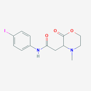 molecular formula C13H15IN2O3 B11200849 N-(4-iodophenyl)-2-(4-methyl-2-oxomorpholin-3-yl)acetamide 