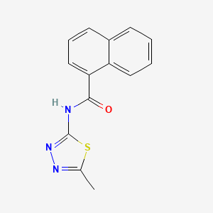 molecular formula C14H11N3OS B11200957 N-(5-methyl-1,3,4-thiadiazol-2-yl)naphthalene-1-carboxamide 