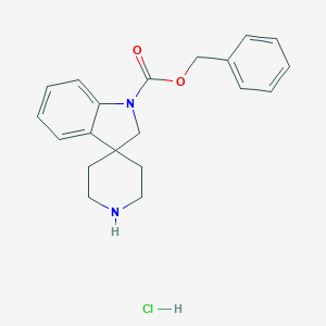 molecular formula C20H23ClN2O2 B112010 苄基螺[吲哚啉-3,4'-哌啶]-1-羧酸盐盐酸盐 CAS No. 159635-46-8
