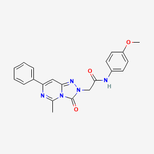 molecular formula C21H19N5O3 B11201011 N-(4-methoxyphenyl)-2-(5-methyl-3-oxo-7-phenyl[1,2,4]triazolo[4,3-c]pyrimidin-2(3H)-yl)acetamide 