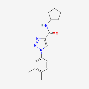 molecular formula C16H20N4O B11201081 N-cyclopentyl-1-(3,4-dimethylphenyl)-1H-1,2,3-triazole-4-carboxamide 