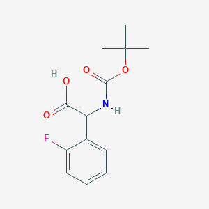 molecular formula C13H16FNO4 B112011 [(Tert-butoxycarbonyl)amino](2-fluorophenyl)acetic acid CAS No. 161330-30-9