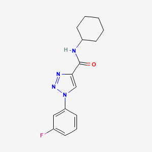 molecular formula C15H17FN4O B11201205 N-cyclohexyl-1-(3-fluorophenyl)-1H-1,2,3-triazole-4-carboxamide 