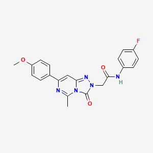 molecular formula C21H18FN5O3 B11201318 N-(4-fluorophenyl)-2-[7-(4-methoxyphenyl)-5-methyl-3-oxo[1,2,4]triazolo[4,3-c]pyrimidin-2(3H)-yl]acetamide 
