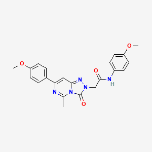 molecular formula C22H21N5O4 B11201410 N-(4-methoxyphenyl)-2-[7-(4-methoxyphenyl)-5-methyl-3-oxo[1,2,4]triazolo[4,3-c]pyrimidin-2(3H)-yl]acetamide 