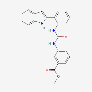 molecular formula C23H19N3O3 B11201583 Methyl 3-({[2-(1H-indol-2-YL)phenyl]carbamoyl}amino)benzoate 