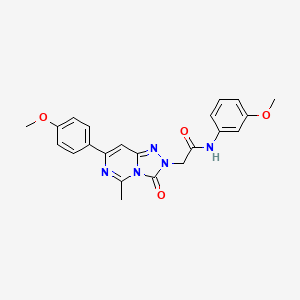 molecular formula C22H21N5O4 B11201718 N-(3-methoxyphenyl)-2-[7-(4-methoxyphenyl)-5-methyl-3-oxo[1,2,4]triazolo[4,3-c]pyrimidin-2(3H)-yl]acetamide 