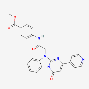 molecular formula C25H19N5O4 B11201733 methyl 4-({[4-oxo-2-(pyridin-4-yl)pyrimido[1,2-a]benzimidazol-10(4H)-yl]acetyl}amino)benzoate 