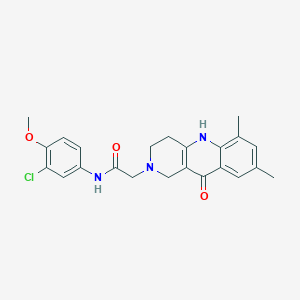 molecular formula C23H24ClN3O3 B11201825 N-(3-chloro-4-methoxyphenyl)-2-(6,8-dimethyl-10-oxo-3,4,5,10-tetrahydrobenzo[b][1,6]naphthyridin-2(1H)-yl)acetamide 