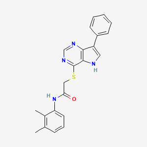 molecular formula C22H20N4OS B11201826 N-(2,3-Dimethylphenyl)-2-({7-phenyl-5H-pyrrolo[3,2-D]pyrimidin-4-YL}sulfanyl)acetamide 