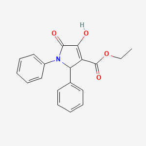molecular formula C19H17NO4 B11201919 ethyl 4-hydroxy-5-oxo-1,2-diphenyl-2,5-dihydro-1H-pyrrole-3-carboxylate 