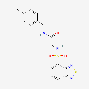 molecular formula C16H16N4O3S2 B11202066 N~2~-(2,1,3-benzothiadiazol-4-ylsulfonyl)-N~1~-(4-methylbenzyl)glycinamide CAS No. 899718-19-5