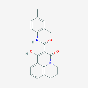 molecular formula C21H20N2O3 B11202277 N-(2,4-Dimethylphenyl)-7-hydroxy-5-oxo-2,3-dihydro-1H,5H-pyrido[3,2,1-IJ]quinoline-6-carboxamide 
