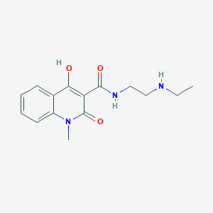 molecular formula C15H19N3O3 B11202338 N-(2-(Ethylamino)ethyl)-4-hydroxy-1-methyl-2-oxo-1,2-dihydroquinoline-3-carboxamide 