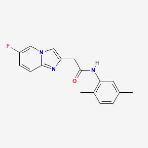 molecular formula C17H16FN3O B11202417 N-(2,5-Dimethylphenyl)-2-{6-fluoroimidazo[1,2-A]pyridin-2-YL}acetamide 