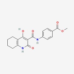 molecular formula C18H18N2O5 B11202604 Methyl 4-{[(2,4-dihydroxy-5,6,7,8-tetrahydroquinolin-3-yl)carbonyl]amino}benzoate 
