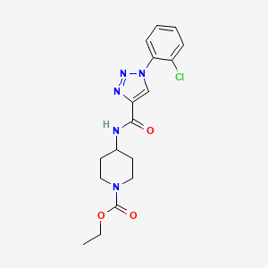 molecular formula C17H20ClN5O3 B11202632 ethyl 4-({[1-(2-chlorophenyl)-1H-1,2,3-triazol-4-yl]carbonyl}amino)piperidine-1-carboxylate 