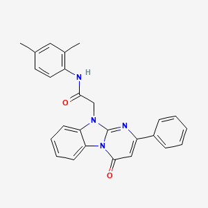 molecular formula C26H22N4O2 B11202651 N-(2,4-dimethylphenyl)-2-(4-oxo-2-phenylpyrimido[1,2-a]benzimidazol-10(4H)-yl)acetamide 