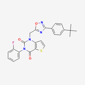 molecular formula C25H21FN4O3S B11202753 N-{5-[(E)-2-(5-{[(4-fluoro-2-methylphenyl)amino]sulfonyl}-2-thienyl)vinyl]-3-methylisoxazol-4-yl}acetamide 