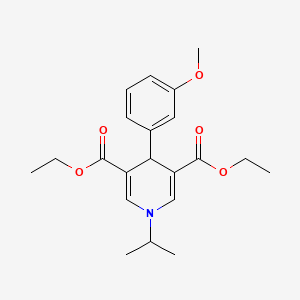 molecular formula C21H27NO5 B11202768 Diethyl 4-(3-methoxyphenyl)-1-(propan-2-yl)-1,4-dihydropyridine-3,5-dicarboxylate 