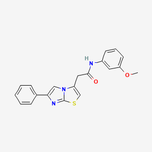 molecular formula C20H17N3O2S B11202845 N-(3-methoxyphenyl)-2-(6-phenylimidazo[2,1-b]thiazol-3-yl)acetamide 
