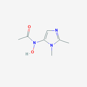 N-Acetyl-1,2-dimethyl-5-hydroxylaminoimidazole