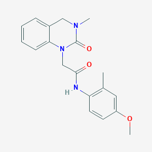 molecular formula C19H21N3O3 B11203042 N-(4-methoxy-2-methylphenyl)-2-(3-methyl-2-oxo-3,4-dihydro-1(2H)-quinazolinyl)acetamide 