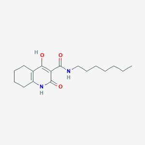 molecular formula C17H26N2O3 B11203080 N-heptyl-4-hydroxy-2-oxo-1,2,5,6,7,8-hexahydroquinoline-3-carboxamide 