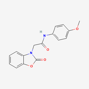 molecular formula C16H14N2O4 B11203119 N-(4-methoxyphenyl)-2-(2-oxo-1,3-benzoxazol-3-yl)acetamide CAS No. 886189-17-9