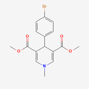 molecular formula C16H16BrNO4 B11203122 Dimethyl 4-(4-bromophenyl)-1-methyl-1,4-dihydropyridine-3,5-dicarboxylate 