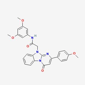 molecular formula C27H24N4O5 B11203173 N-(3,5-dimethoxyphenyl)-2-[2-(4-methoxyphenyl)-4-oxopyrimido[1,2-a]benzimidazol-10(4H)-yl]acetamide 