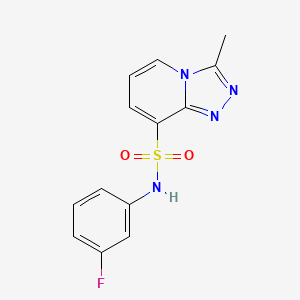 molecular formula C13H11FN4O2S B11203318 N-(3-fluorophenyl)-3-methyl[1,2,4]triazolo[4,3-a]pyridine-8-sulfonamide 