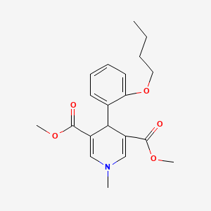molecular formula C20H25NO5 B11203320 Dimethyl 4-(2-butoxyphenyl)-1-methyl-1,4-dihydropyridine-3,5-dicarboxylate 
