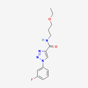 molecular formula C14H17FN4O2 B11203526 N-(3-ethoxypropyl)-1-(3-fluorophenyl)-1H-1,2,3-triazole-4-carboxamide 