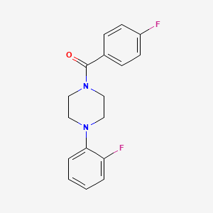 molecular formula C17H16F2N2O B11203676 1-(4-Fluorobenzoyl)-4-(2-fluorophenyl)piperazine 