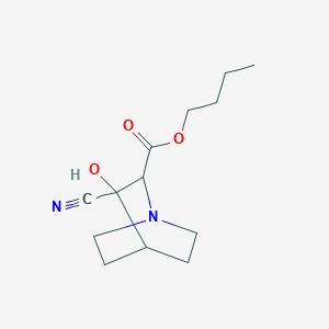 molecular formula C13H20N2O3 B11203748 Butyl 3-cyano-3-hydroxy-1-azabicyclo[2.2.2]octane-2-carboxylate 