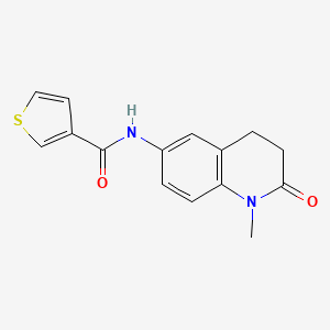 molecular formula C15H14N2O2S B11203975 N-(1-methyl-2-oxo-1,2,3,4-tetrahydroquinolin-6-yl)thiophene-3-carboxamide 