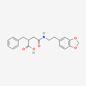 molecular formula C20H21NO5 B11204046 N-(2-Benzo[1,3]dioxol-5-yl-ethyl)-2-benzyl-succinamic acid 