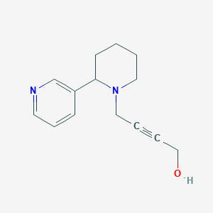 molecular formula C14H18N2O B11204084 4-[2-(3-Pyridyl)piperidino]-2-butyn-1-ol 