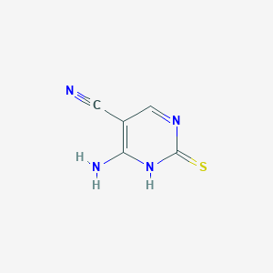 molecular formula C5H4N4S B112041 4-Amino-2-mercaptopyrimidine-5-carbonitrile CAS No. 16462-26-3