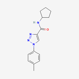 molecular formula C15H18N4O B11204136 N-cyclopentyl-1-(4-methylphenyl)-1H-1,2,3-triazole-4-carboxamide 
