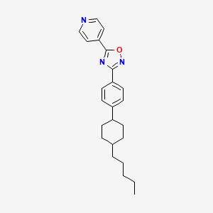 molecular formula C24H29N3O B11204265 4-{3-[4-(4-Pentylcyclohexyl)phenyl]-1,2,4-oxadiazol-5-yl}pyridine 