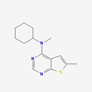 molecular formula C14H19N3S B11204295 N-cyclohexyl-N,6-dimethylthieno[2,3-d]pyrimidin-4-amine 